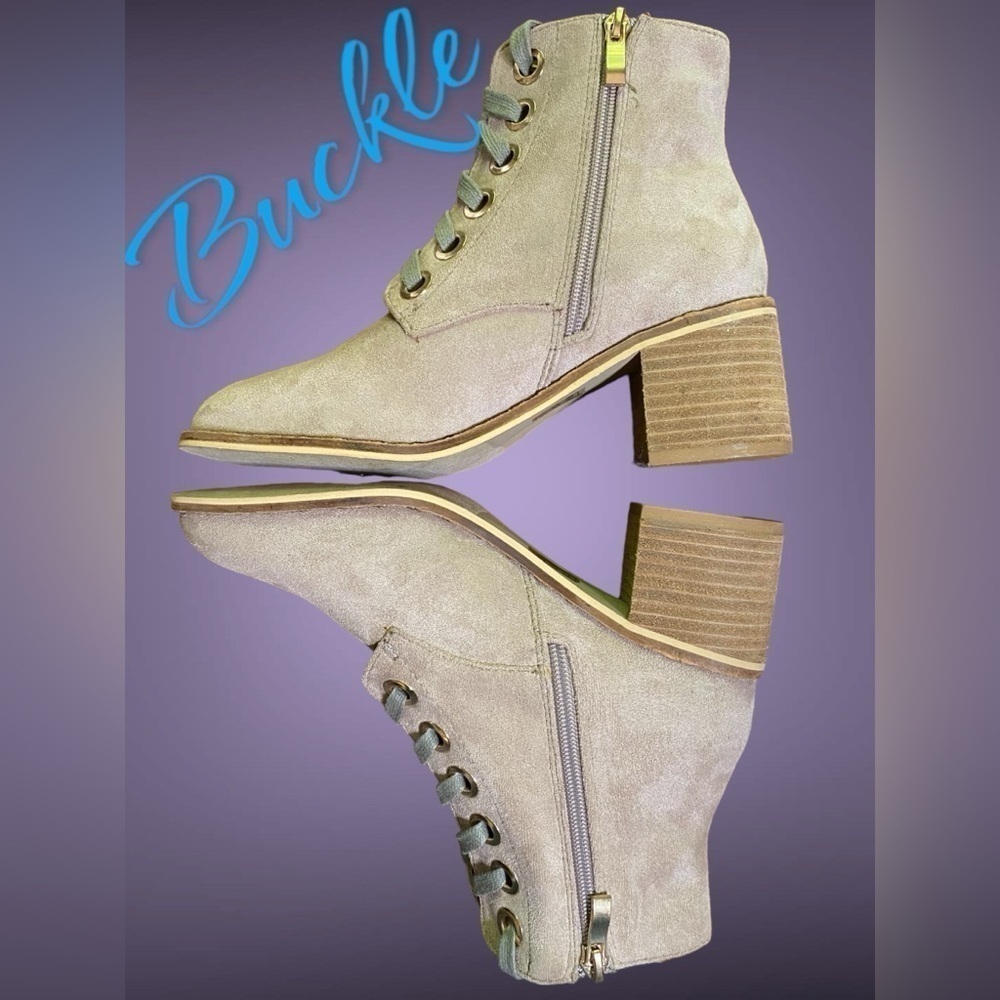 Beast boot from Buckle. Taupe color w/coppery gold detail 2.5” heel. size 6 NWOB
